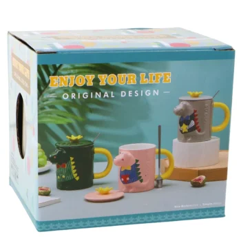 Siva šalica S Dinosaurom 400 Ml 4