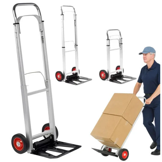 Sklopiva Aluminijska Transportna Kolica, Nosivost 90 Kg 1