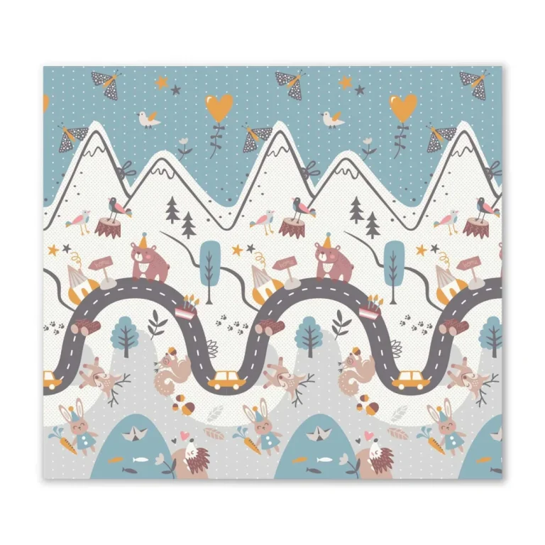 Sklopiva Edukativna Pjenasta Podloga 200 X 180 X 1 Cm Nukido Nk 340, Siva 10
