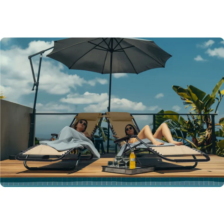 Sklopiva Vrtna Ležaljka Sofotel Chillwell, Crvena, Var. 286202 11