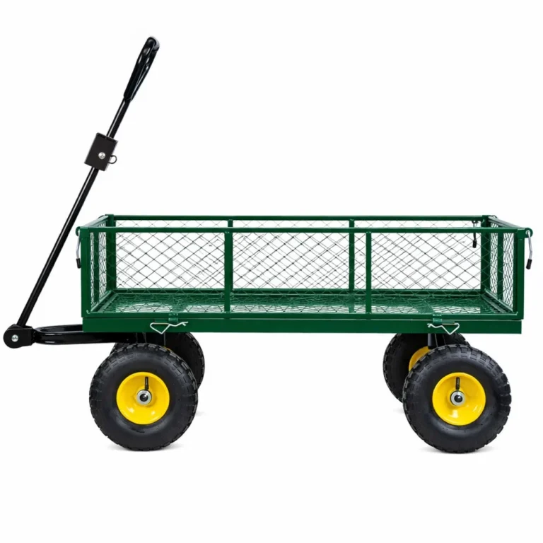 Sklopiva Vrtna Transportna Kolica Čelična Prikolica 200 Kg 11