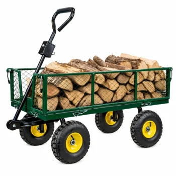 Sklopiva Vrtna Transportna Kolica Čelična Prikolica 200 Kg 12