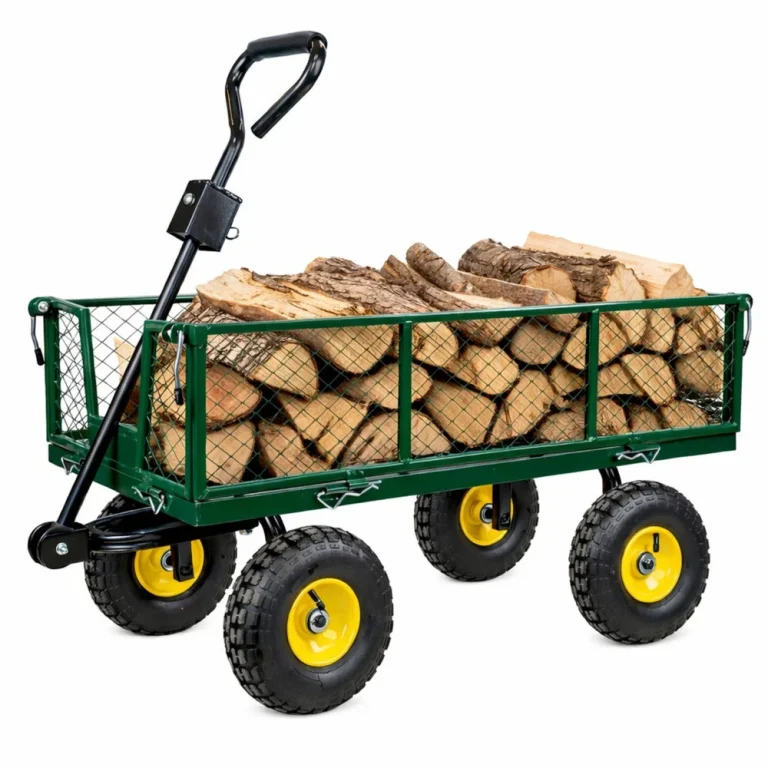 Sklopiva Vrtna Transportna Kolica Čelična Prikolica 200 Kg 12