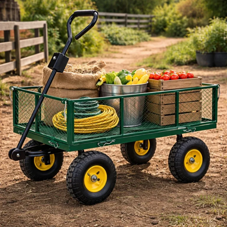 Sklopiva Vrtna Transportna Kolica Čelična Prikolica 200 Kg 14