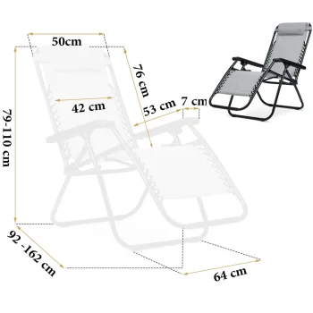 Sklopive Vrtne Ležaljke Sofotel Chillwell, Set Od 2, Crvena 11