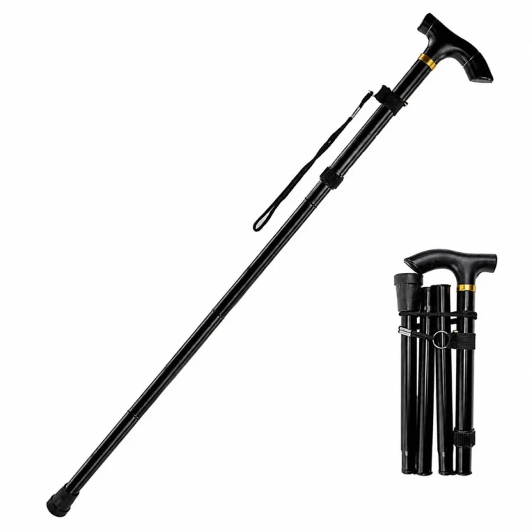 Sklopivi Aluminijski štap Za Hodanje Crni 85–95 Cm 4