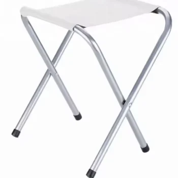 Sklopivi Kamperski Set Stol + 4 Stolice Bijeli 3
