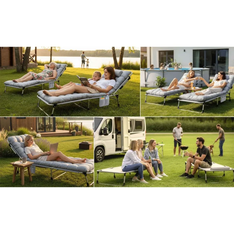 Sklopivi Krevet Za Kampiranje, Vrtna Ležaljka, Chillwell Dream Sofotel, Crvena 7