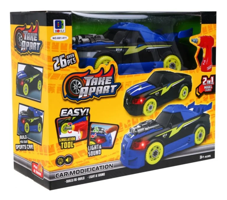 Sklopivi Sportski Automobil 2 U 1 S Odvijačem, Zvukovi I Svjetla, 3+ 10