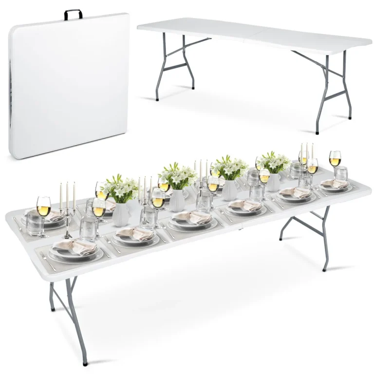 Sklopivi Vrtni Stol Za Catering 244 Cm Plonos Bijeli 1