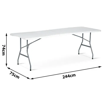 Sklopivi Vrtni Stol Za Catering 244 Cm Plonos Bijeli 4
