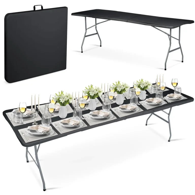 Sklopivi Vrtni Stol Za Catering 244 Cm Plonos Crni 1