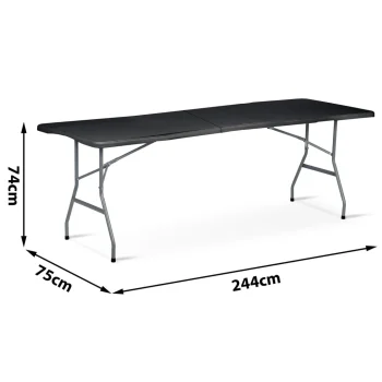 Sklopivi Vrtni Stol Za Catering 244 Cm Plonos Crni 5