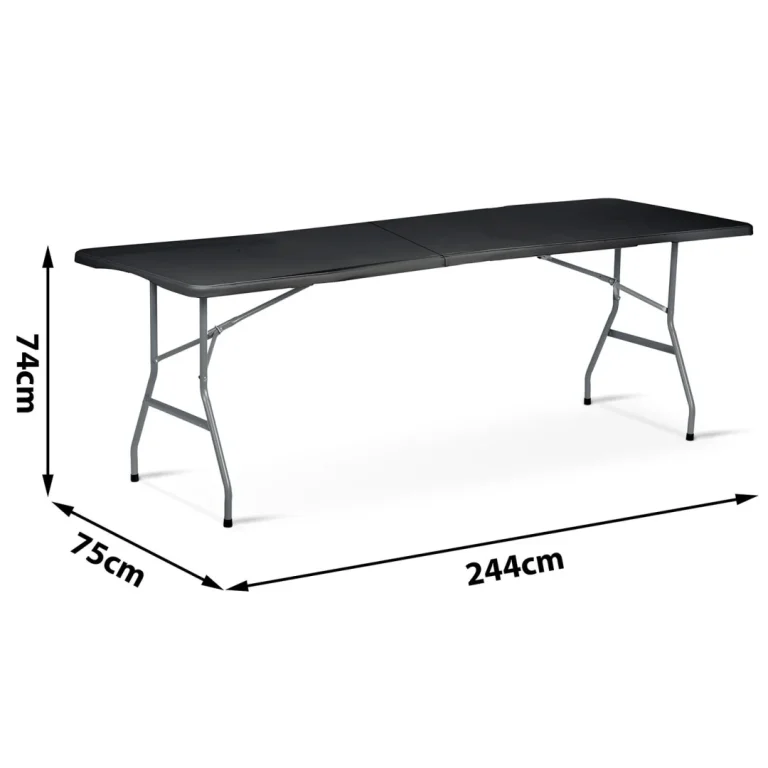 Sklopivi Vrtni Stol Za Catering 244 Cm Plonos Crni 5