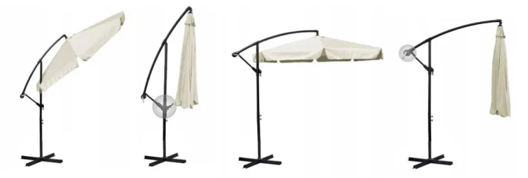 Sklopivi Vrtni Suncobran, 6 Segmenata, Bež, 350 Cm 9