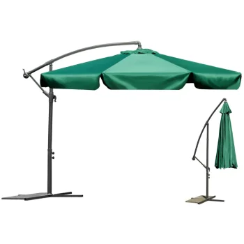 Sklopivi Vrtni Suncobran, 6 Segmenata, Zeleni, 350 Cm 3