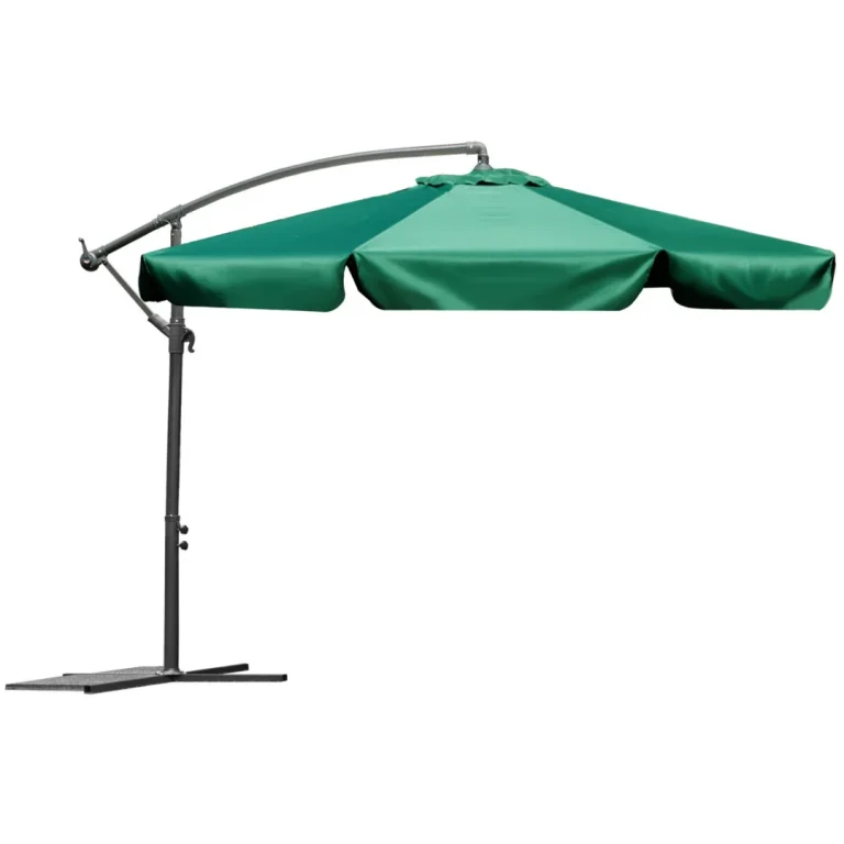 Sklopivi Vrtni Suncobran, 6 Segmenata, Zeleni, 350 Cm 6