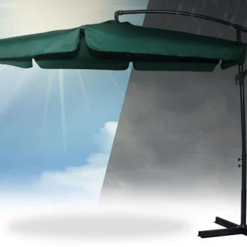 Sklopivi Vrtni Suncobran, 6 Segmenata, Zeleni, 350 Cm 7