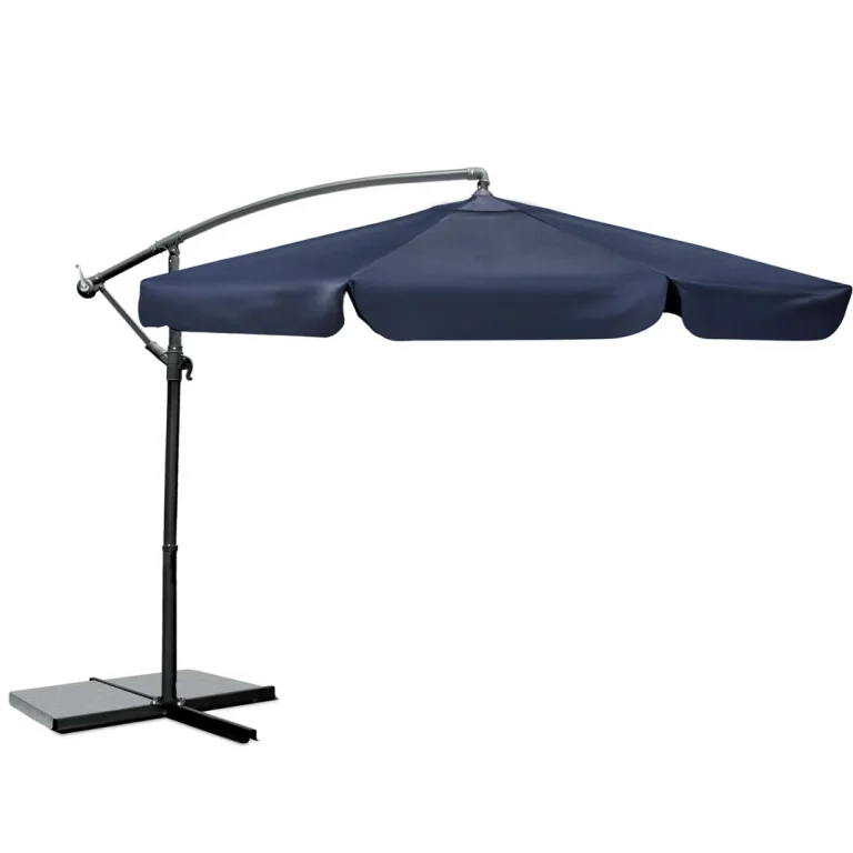 Sklopivi Vrtni Suncobran, 8 Segmenata, 350 Cm, S Navlakom, Plonos Pl 881, Siva, Var. 488102 15