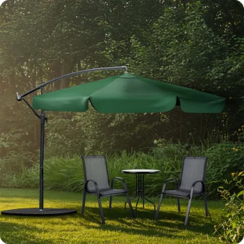 Sklopivi Vrtni Suncobran, 8 Segmenata, 350 Cm, S Navlakom, Plonos Pl 881, Zelena 10