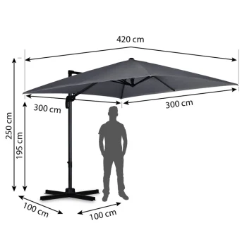 Sklopivi Vrtni Suncobran, 8 Segmenata, 420 Cm, S Navlakom, Plonos Pl 883 3
