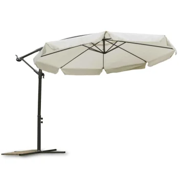 Sklopivi Vrtni Suncobran, 8 Segmenata, Bež, 350 Cm 7
