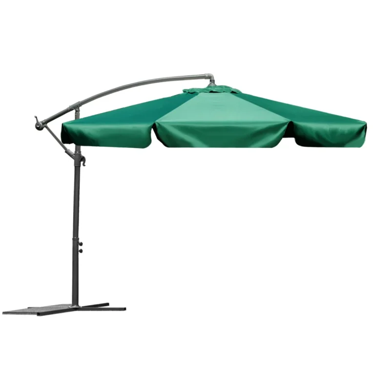 Sklopivi Vrtni Suncobran, 8 Segmenata, Zeleni, 350 Cm 7
