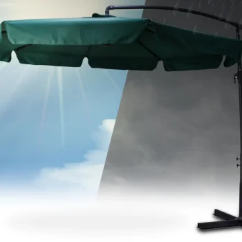 Sklopivi Vrtni Suncobran, 8 Segmenata, Zeleni, 350 Cm 9