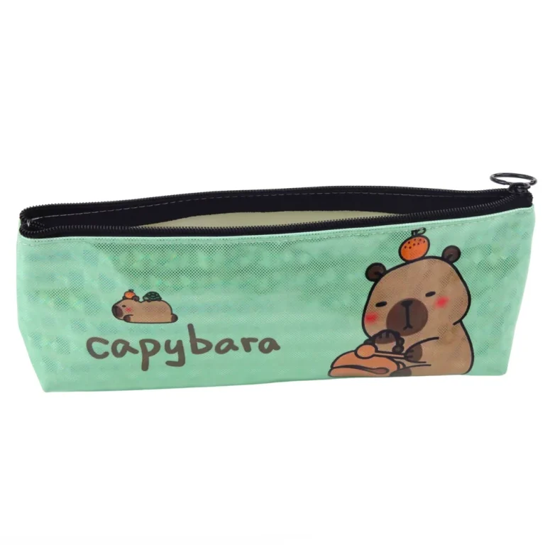 Školska Pernica Capybara Metalik Svjetlucavo Zelena 2