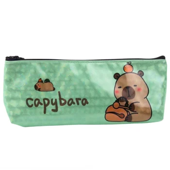 Školska Pernica Capybara Metalik Svjetlucavo Zelena 3