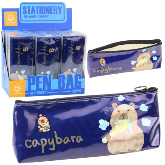Školska Pernica Capybara Za Pranje Zubi Tamnoplava 20 X 8,5 X 4 Cm 1