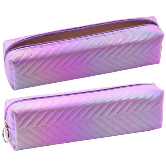 Školska Pernica Organizator Holografska, Riblja Kost, Ljubičasta 21x6cm 1