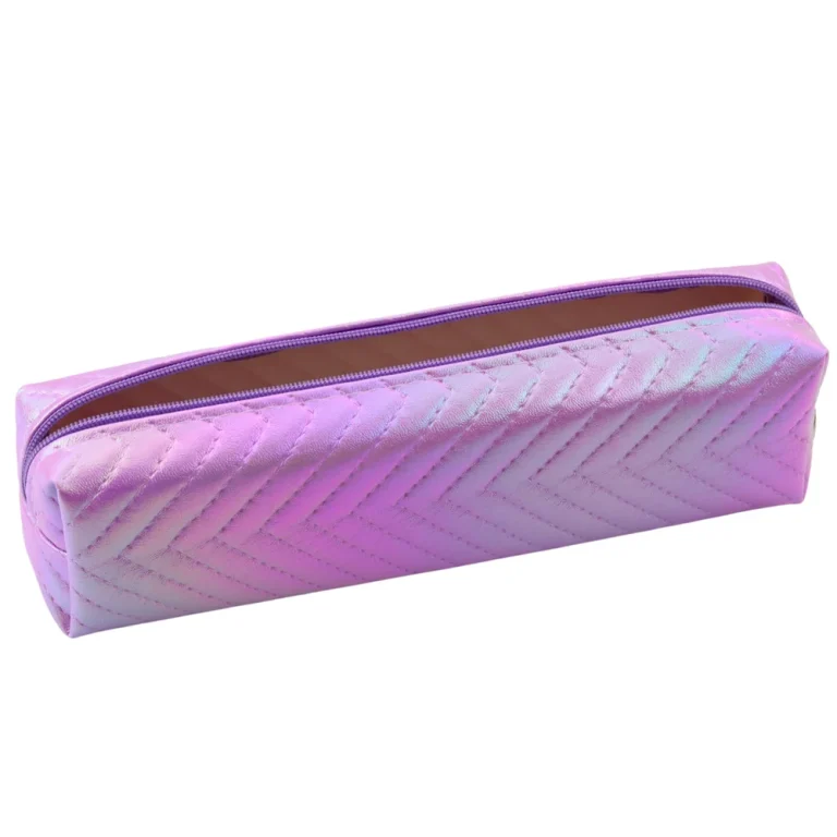 Školska Pernica Organizator Holografska, Riblja Kost, Ljubičasta 21x6cm 2