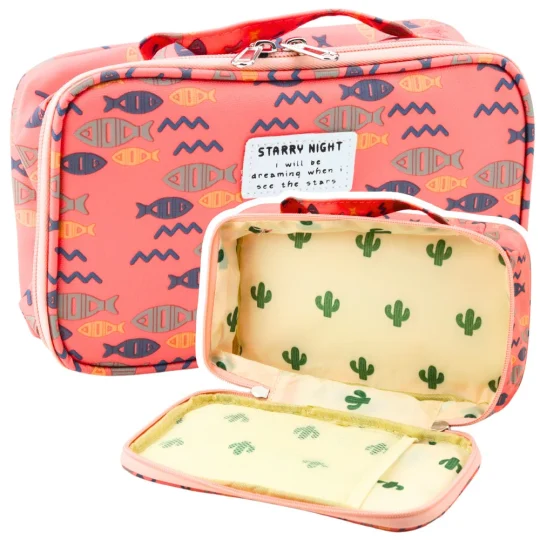 Školska Pernica Organizator S Dodatnim Džepom, Ribica, Ružičasta 21,5 Cm 1