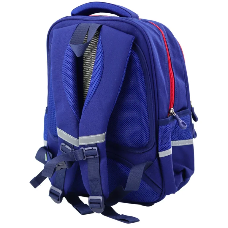 Školski Ruksak S Remenom Za Prsa, Tamnoplavi, Crveni, 20 L, 38 Cm 2