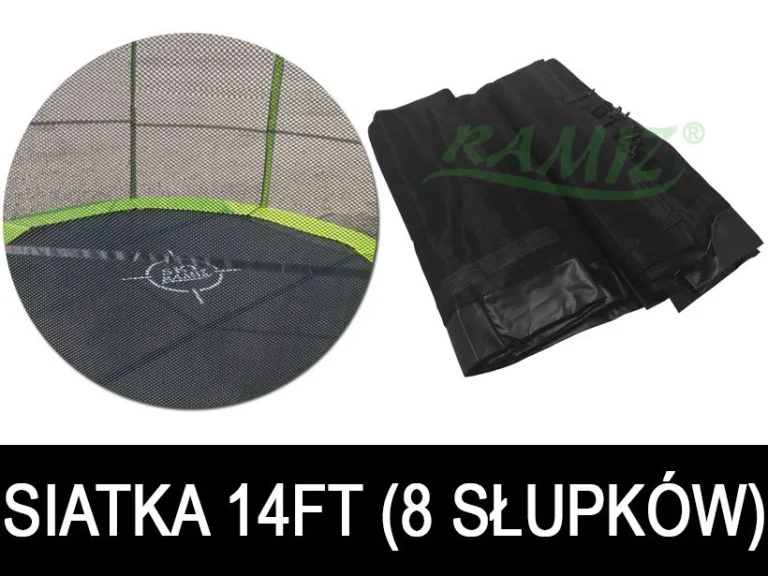 Skyramiz Crna Zaštitna Mreža Za Vrtni Trampolin 427 Cm/14 Stopa 8 Tunela Za Stupove 1