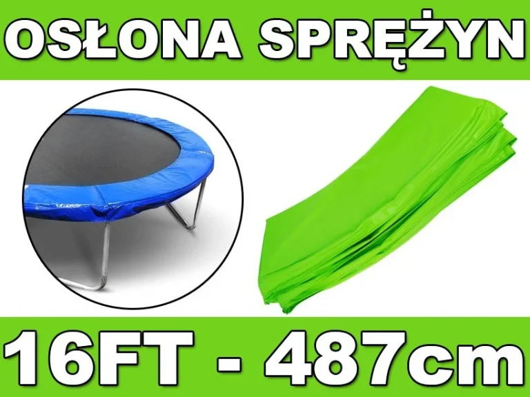 Skyramiz Zelena Opružna Zaštitna Ogrlica Za Vrtni Trampolin 487 Cm / 16 Stopa 1