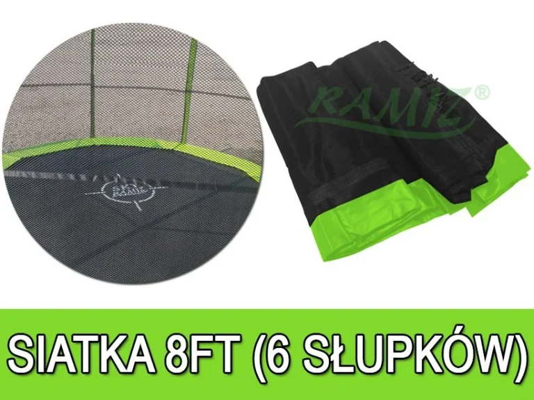 Skyramiz Zelena Zaštitna Mreža Za Vrtni Trampolin 244 Cm/8 Stopa, Tuneli Sa 6 Stupova 1
