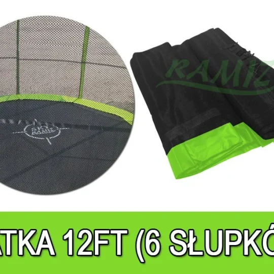 Skyramiz Zelena Zaštitna Mreža Za Vrtni Trampolin 366 Cm/12 Stopa 6 Tunela Za Stupove 1