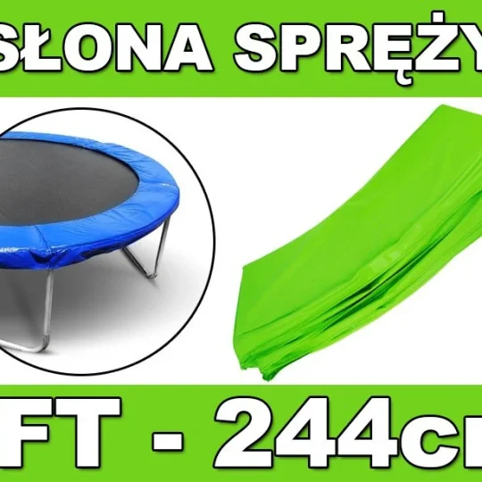 Skyramiz Zelena Zaštitna Ogrlica S Oprugom Za Vrtni Trampolin 244 Cm / 8 Stopa 1