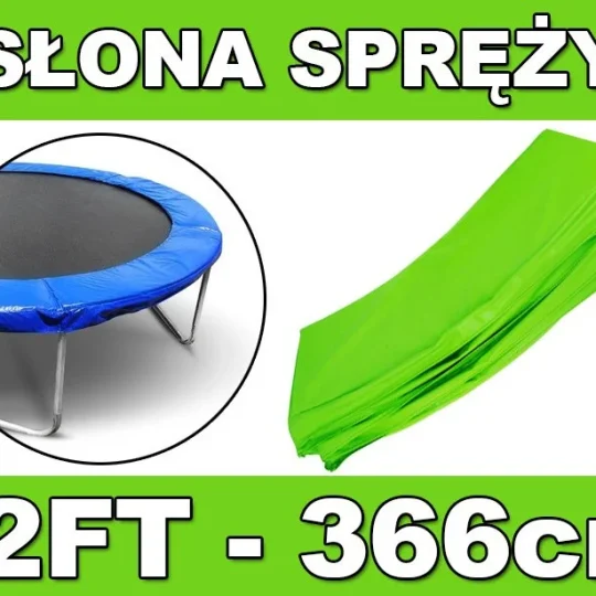 Skyramiz Zelena Zaštitna Ogrlica S Oprugom Za Vrtni Trampolin 366 Cm / 12 Stopa 1