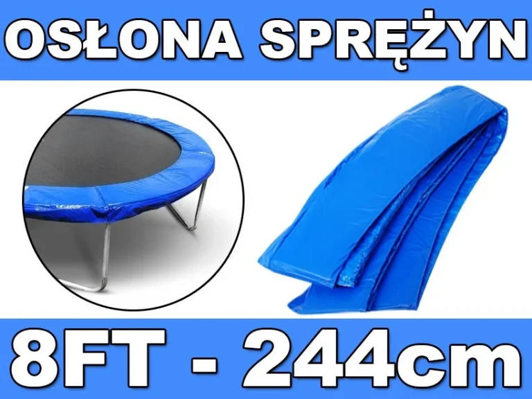 Skyramiz Plava Opružna Zaštitna Ogrlica Za Vrtni Trampolin 244 Cm / 8 Stopa 1