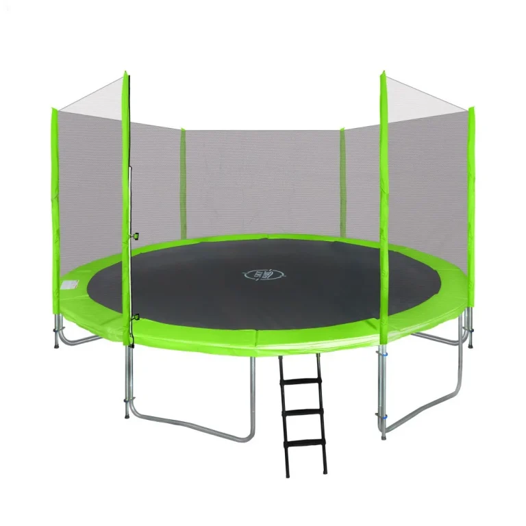 Skyramiz Vrtni Trampolin 366 Cm 12 Stopa Za Djecu Zeleni + Pribor, Zelena 2