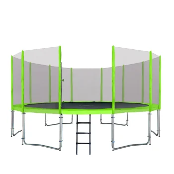 Skyramiz Vrtni Trampolin 487 Cm 16 Stopa Za Djecu Zeleni + Pribor, Zelena 2
