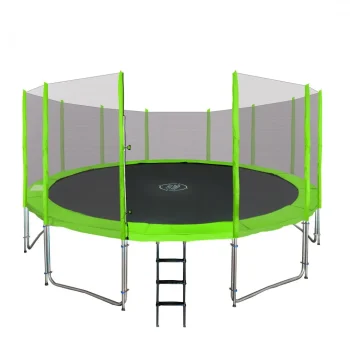 Skyramiz Vrtni Trampolin 487 Cm 16 Stopa Za Djecu Zeleni + Pribor, Zelena 3