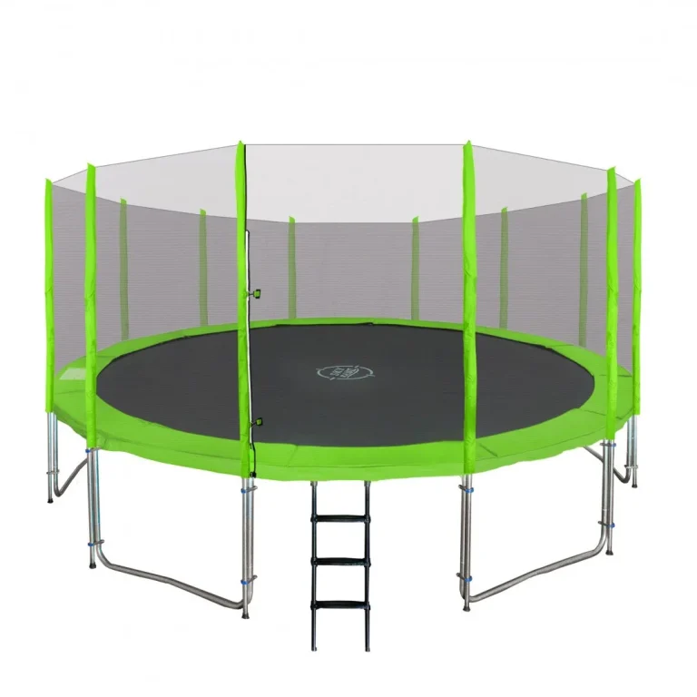 Skyramiz Vrtni Trampolin 487 Cm 16 Stopa Za Djecu Zeleni + Pribor, Zelena 4