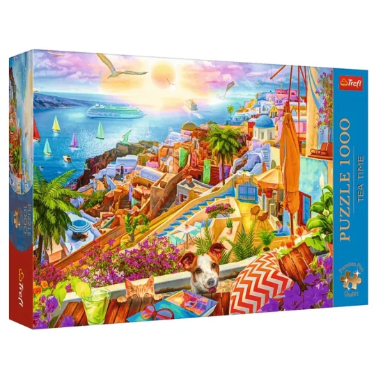 Slagalica 1000 Premium Plus Vrijeme Za čaj: Posjet Santoriniju Trefl 10842 1