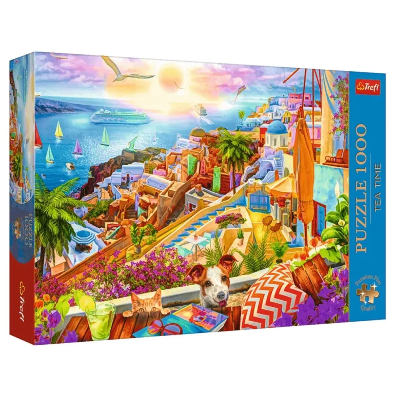 Slagalica 1000 Premium Plus Vrijeme Za čaj: Posjet Santoriniju Trefl 10842 1
