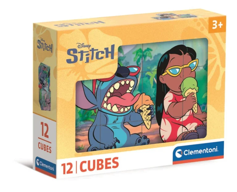 Slagalica 12 Kockastih Blokova Disney Stitch Clementoni 41347 1