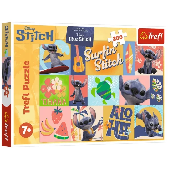 Slagalica 200 Havajske Avanture Disney Stitch Trefl 13331 1